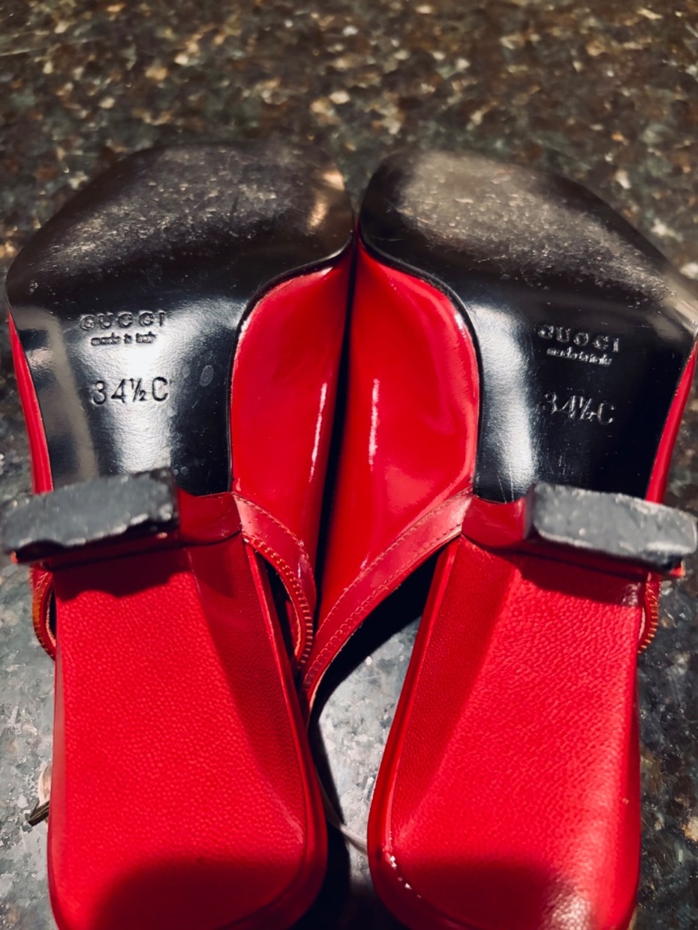 GUCCI⎻Lipstick Red Slingbacks, US 5 (EU 34.5) - Picture 6 of 8